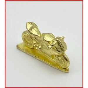 Gold Finish Motorcycle Monopoly Metal Game Token